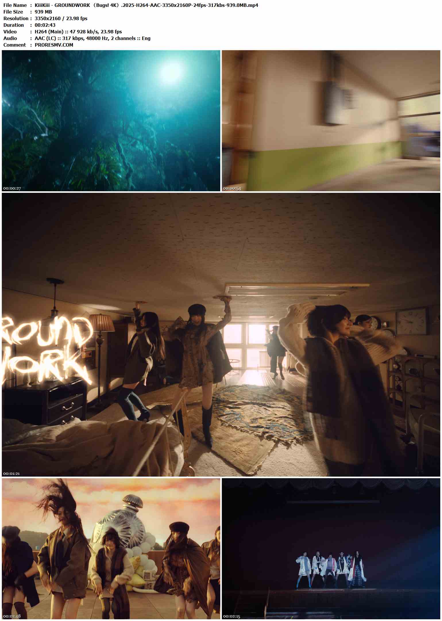 KiiiKiii - GROUNDWORK （Bugs! 4K）.2025-H264-AAC-3350x2160P-24fps-317kbs-939.0MB官方MV_高清MV